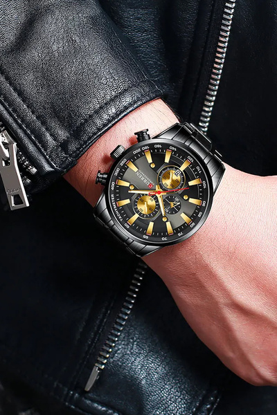 Curren 8351 Chronograph Steel Band Men's Wristwatch