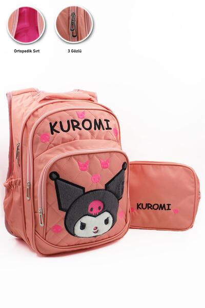 Mashotrend 3-Eye Feathered Kuromi Elementary School Bag + Lunch Bag - Kuromi ...