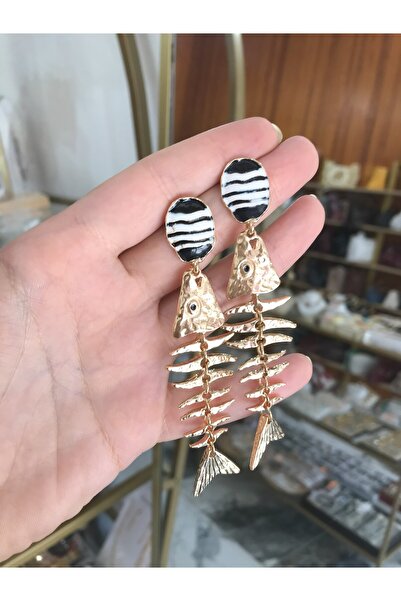 the ASEL İNCİ نموذج العلامة التجارية أقراط عظمة السمكة