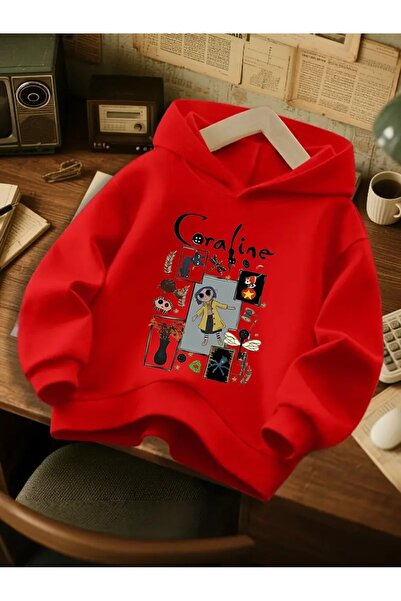 oneagılyazı Iarna cu glugă Swea tricou , Copil Coraline cu imprimeu