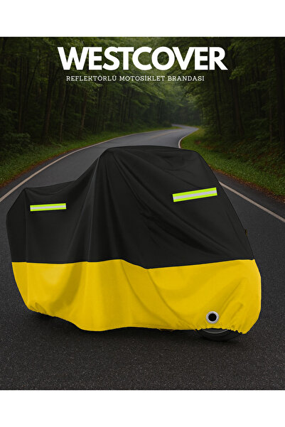 WestCover غطاء محرك دراجة نارية متوافق مع Kuba KH150-12D باللونين الأصفر والأ...