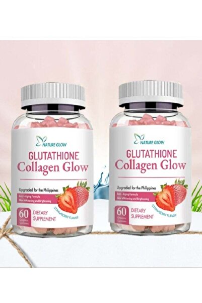 Nature ميجا ناشر جلو كولاجين، فيتامينات تبييض البشرة المضادة للشيخوخة، بنكهة ...