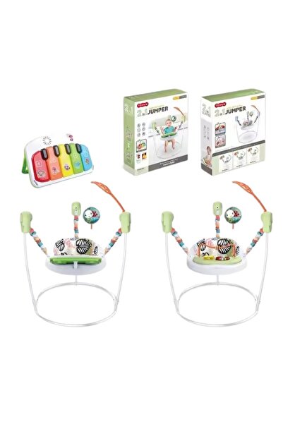 WePro Store Baby Jumper 2 in1, Activity Center, Adjustable Height, 360 Seat, Sounds, Lights, Green