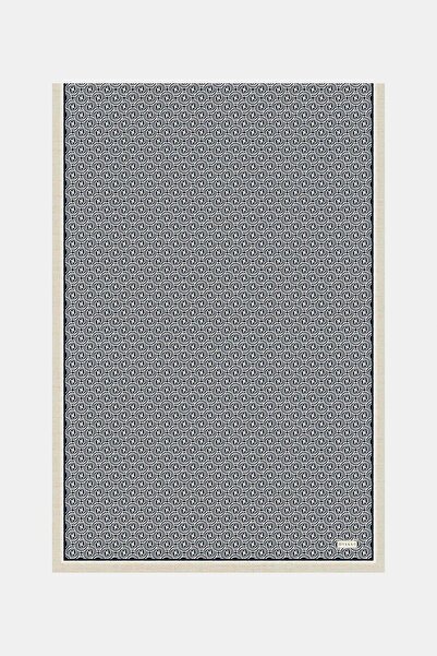 Vakko Шал от коприна с монограм Tivil 41407-тъмно син екрю