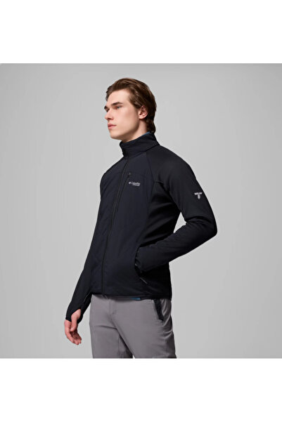 Columbia Arctic Crest. ™   Hybrid Full Zip Black Men's Long Sleeve T-Shirt Ae3907-010