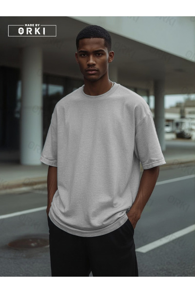 EFFRENATU Power Fit – Oversize Γκρι Μπλουζάκι & Μαύρο Παντελόνι Jogger Ανδρικ...