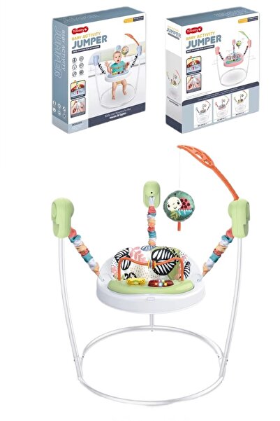 WePro Store Baby Jumper 2 in1, Activity Center, Adjustable Height, 360 Seat, Sounds, Lights, Green