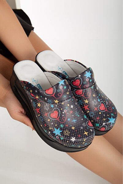 BLUMSABOTERLİK Papuci ortopedici și anatomici pentru femei cu model negru Talpă airmax confortabilă și confortabilă