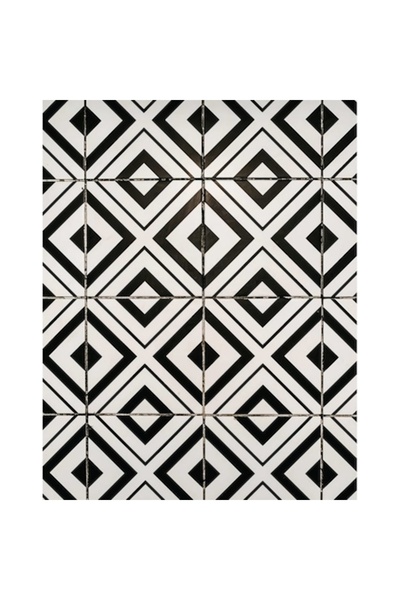 OEM Pictură pe pânză cu modele abstracte de plăci ceramice alb-negru, 100x70 cm