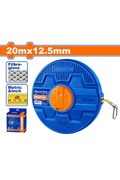 WADFOW متر شريط فيبر دائري 20م × 12.5مم — WMT2520