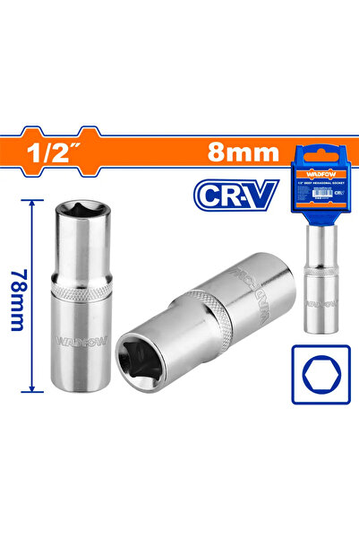 WADFOW حبة كروم طويلة 1/2" مقاس 8مم — WSC7208