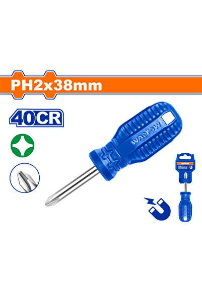 WADFOW مفك يد أزرق مربع PH2 × 38مم – WSD4221