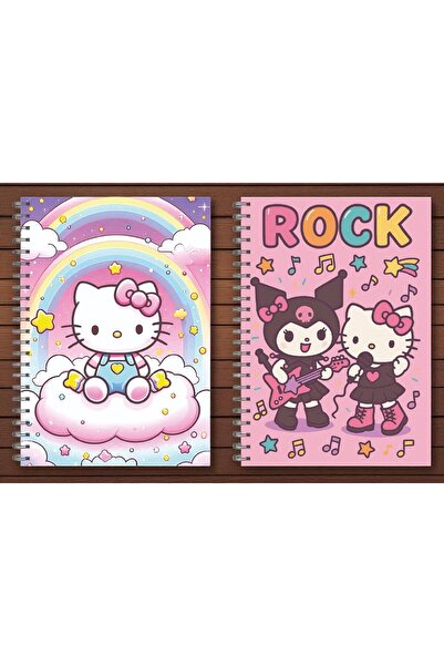 nihonwosekai 2 bucăți Sanrio Personaje Hello Kitty A5 Caiet cu spirală Anime 50 coli