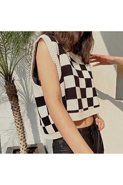 zezecollectıon Оверсайз-светр з каре-візерунком Harajuku