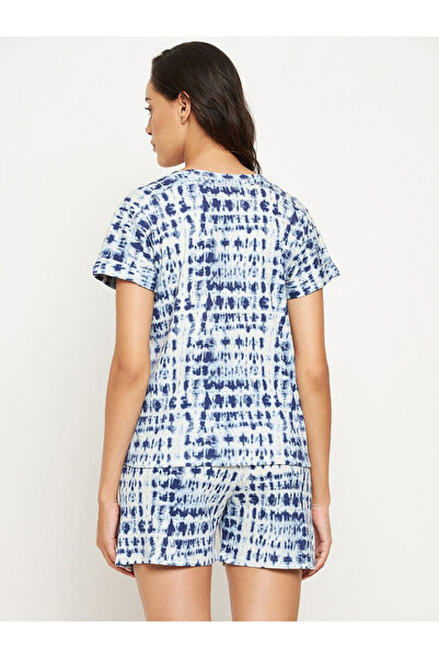 LAZZYCAT By Styli Tie-Dye Round Neck T-Shirt and Shorts Set