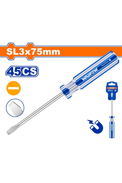 WADFOW مفك يد ملون شق SL3 × 75مم – WSD5233