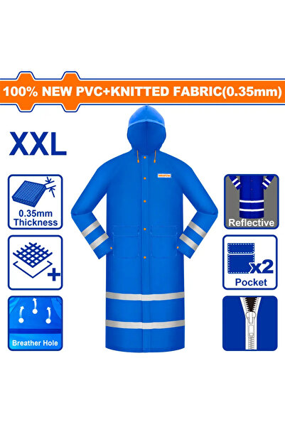 WADFOW سترة مطرية بخطوط تحذيرية مقاس XXL – WRC4XXL