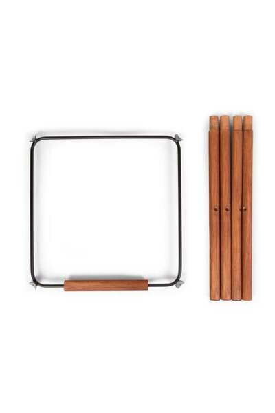 CHILDHOME Set picioare cu suport pentru scaun de masa Evolu Nuc/Negru