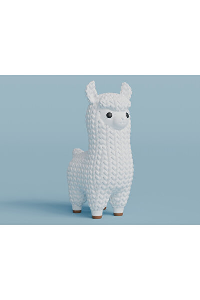 3DONE MODELS 3D Crocheted Lama Figurine – Decorative Model, 3D Printed, Unicat Collection