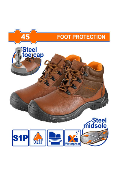 WADFOW حذاء سلامة جلد ساق طويل مقاس 45 – WSB6545