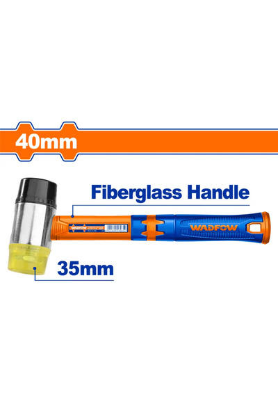 WADFOW 35mm Yellow and Black Head Rebel Fiber Hammer - WHM7305