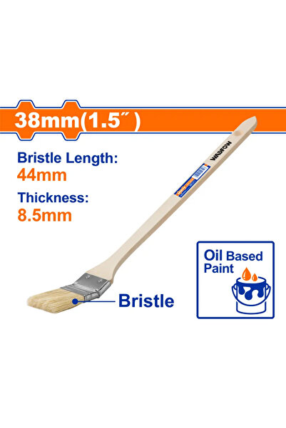 WADFOW فرشاة بوية يد خشب معكوفة 1.5" (38مم) — WPE3315
