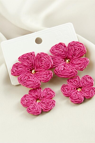 ZERO LAND أقراط موديل زهرة زر