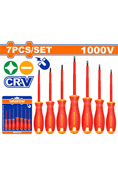 WADFOW طقم مفكات كهربائية معزولة (7 قطع) – WSS7407