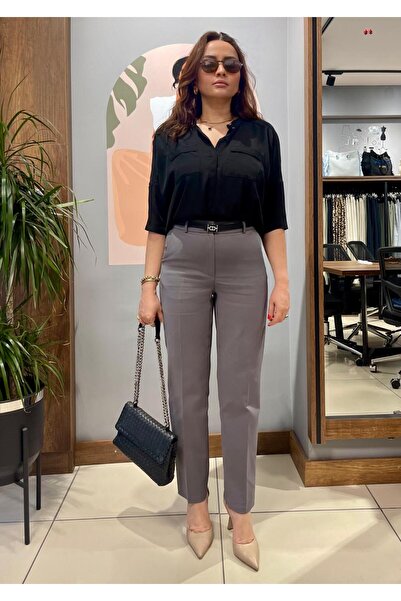 ARZU ÖZEL MODA ATÖLYESİ Cigarette Fit Pantalon.