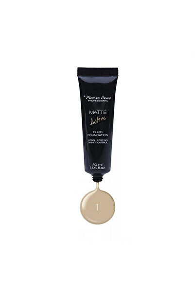 Pierre Rene Fond De Ten - Matte Active Fluid Long Lasting / Shine Control Champagne Nr.01 - PIERRE RENE