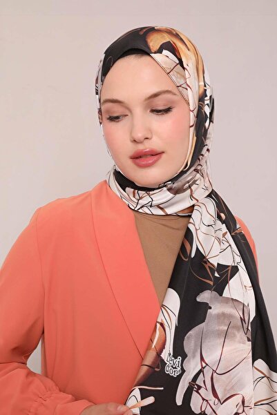 Levidor Σάλι από υφασμάτινο σχέδιο με αφηρημένο λουλουδάτο σχέδιο