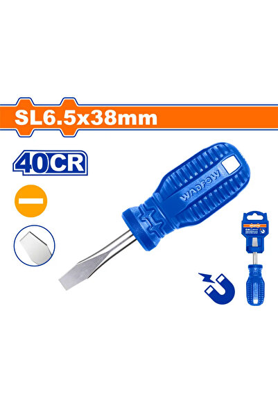 WADFOW مفك يد أزرق شق SL6.5 × 38مم – WSD3261