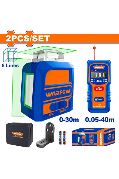 WADFOW طقم ميزان ليزر ثلاث خطوط مع متر ليزر – WLDK3901