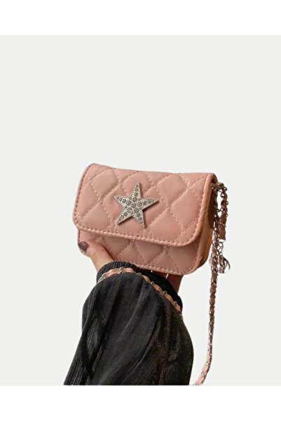 kataloq Kadın Yıldız Detaylı Pembe Kol Çanta