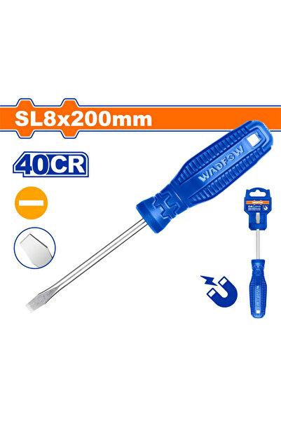 WADFOW مفك يد أزرق شق SL8 × 200مم – WSD3288