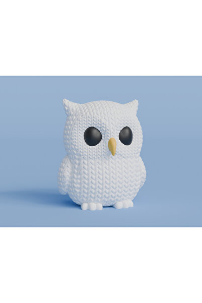 3DONE MODELS Figurină Bufniță Croșetată 3D – Model Decorativ, Imprimată 3D, Colecția Unicat