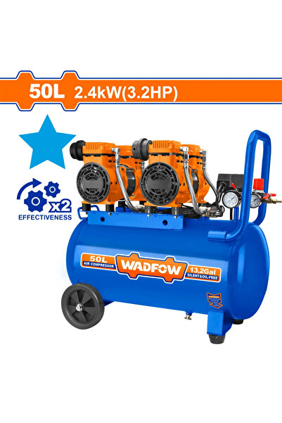 WADFOW كمبروسر هواء صامت 50 لتر بمحركين – WAP2A45-85
