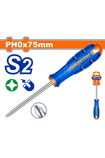 WADFOW مفك يد ربل مربع PH0 × 75مم (3") – WSDB203