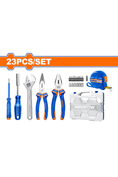 WADFOW طقم عدة يدوي شنطة بلاستيك 23 قطعة WHS2B23