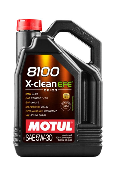 Motul 8100 X-Clean Efe 5W-30 5 Lt Motor Yağı