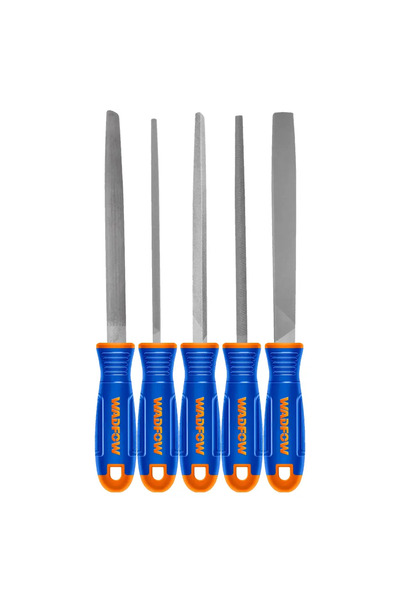 WADFOW 5-Piece Steel File Set (8" / 200mm) - WSF2405