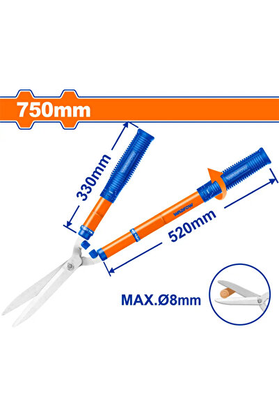 WADFOW مقص شجر يد طويل تلسكوبي 550–750مم – WPR1E90