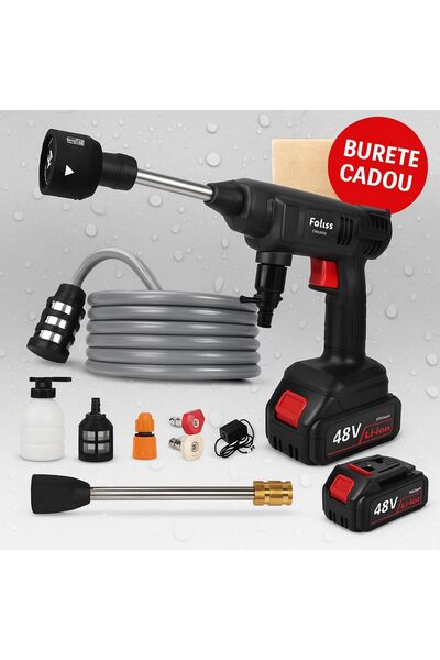 OEM Pistol spălat cu presiune 48V, 2 acumulatori, kit complet cu accesorii + ...