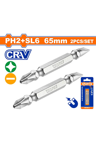 WADFOW طقم رؤوس دريل PH2 + SL6.0*1.0 عادي ثقيل 65 مم – WSV0K11