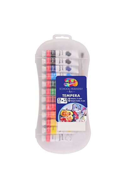 School Friendly Set tempera School Friendly, 12 ml/tub, 12 buc