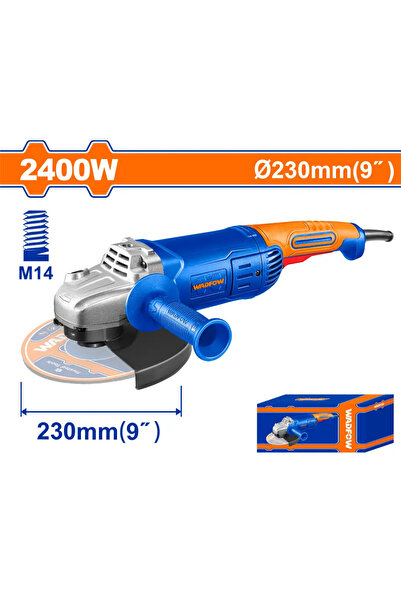 WADFOW 9" (230 mm) 2400W Angle Grinder - WAG852401