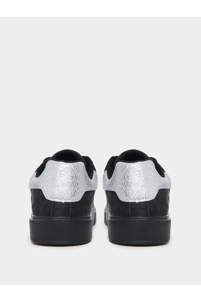 Styli Black Floral Print Sneakers