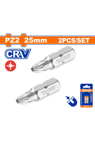 WADFOW طقم رؤوس دريل PZ2 مربع ثقيل 25 مم – WSV1K32