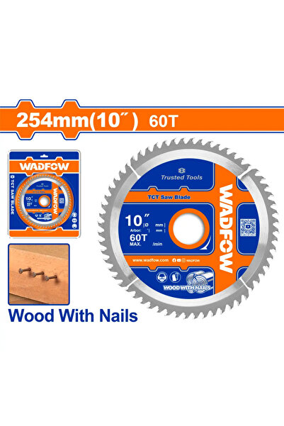 WADFOW ديسك قص خشب مع مسامير 254 مم × 60 سن – WTC1409