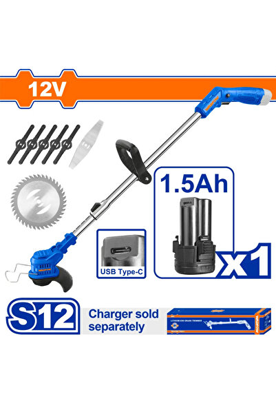 WADFOW قصّاصة عشب بطارية 12 فولت – WGTS512